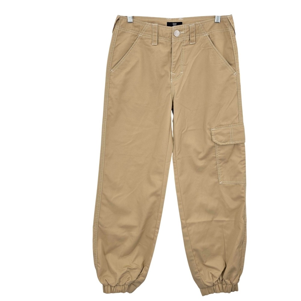 True Religion Pants Womens 27 Beige Bobbi Baggy Cargo Jogger Elastic Hem Utility